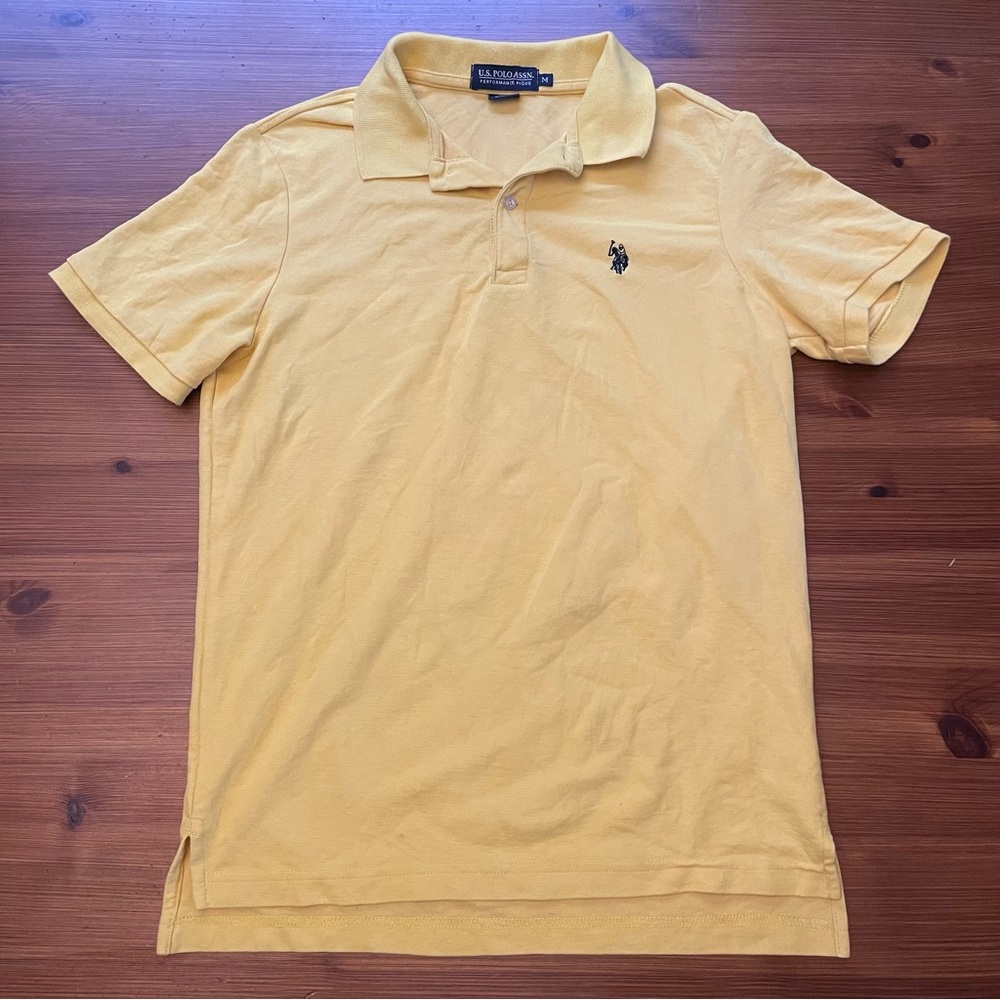U.S. Polo Assn. Performance Pique Yellow Polo - Medium